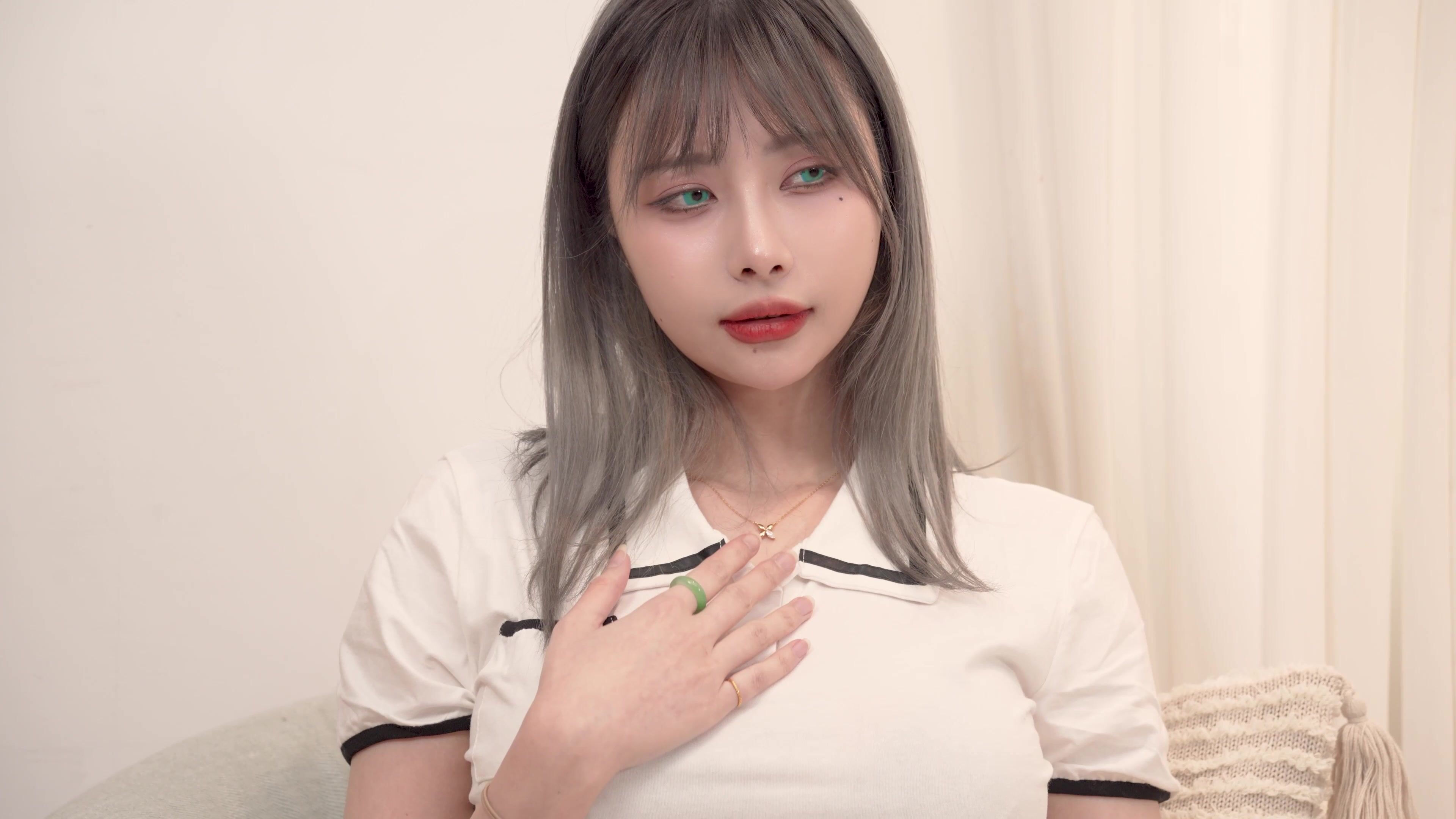 최초공개 ✨ [검로드] 하루 HARU_Preppy Look 노모자이크 2V korean ...