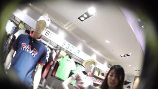 店員撮り１２ 小ぶりなまんこを包むエロいパンティ ゴルフ売り場の店員さん voyeur jp