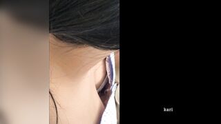 透明感抜群のjdちゃん ワンピースの胸元がゆるすぎてやわパイが丸見え voyeur jp