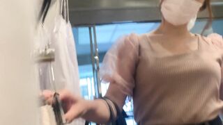 h m 店内着替え vol 20 黒髪ロング妹系女子 白パンティー生着替え voyeur jp