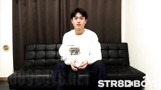 STR8BOYS – SBM 0600 – 【THE FIRST TAKE 面接編 】純粋薄犬顔の長マラ童顔リーマンが濃厚キスしながら3日ぶりの飛沫ザーメンを飛ばしまくる!! gays str8