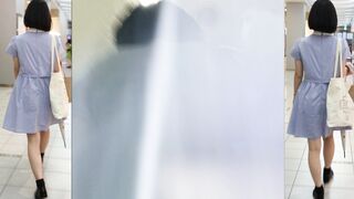 4k bomb429 水色クレリックミニワンピの激カワだったjd エスカめくり voyeur jp