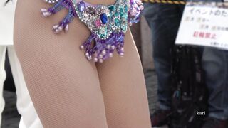 キュートなダンサーちゃん 下の衣装の股間部分がブカブカで中の下着がずっと見えちゃってる voyeur jp