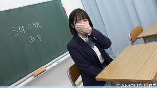 3年c組黒髪清楚系みやちゃん こんなコトをしたコトない女の子が久しぶりのえっちに燃え上がる 4k voyeur jp
