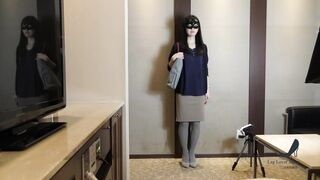 グレータイツ 足コキ射 清楚系 タイツ美女の足指を舐めつくす めぐみ26才 個撮 voyeur jp