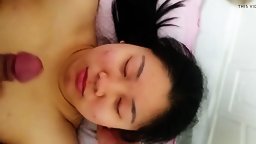 Amateur Asian Chinese Facial On Face