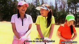 Golf loving hottie Nana Kunimi and her friends get used up English Subbed